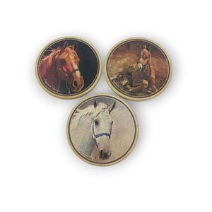 Horse Stone Coasters Set of 3 by Pollyanna Pickering & Coaster Stone